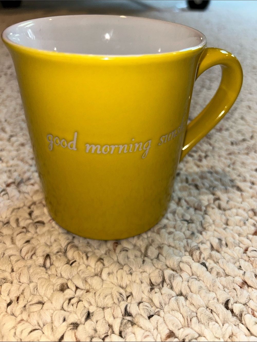 Yellow 'Good Morning Sunshine' Ceramic Mug